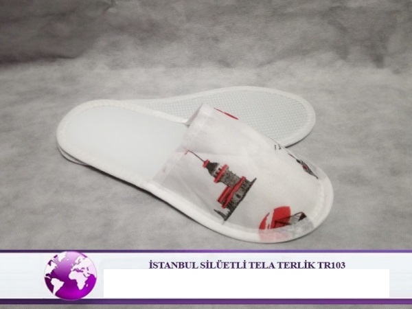 (STOKTAN TESLİM ) İstanbul Siluetli Tek kullanımlık terlik TR103
