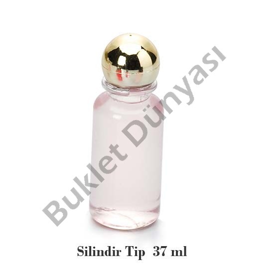 Silindirik pvc  tip şişe 37 ml